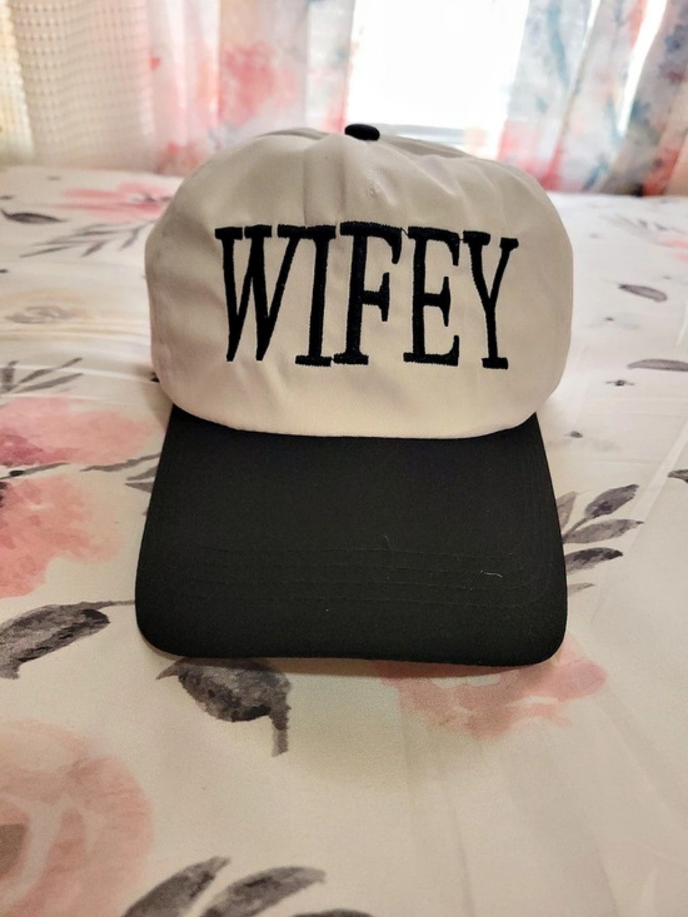 WIFEY Embroidered Trucker Hat White & Black